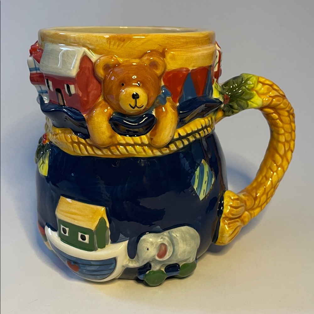 SUSAN WINGET Ceramic Toy Design Mug Unique Handle Cottagecore Collectable Kitsch